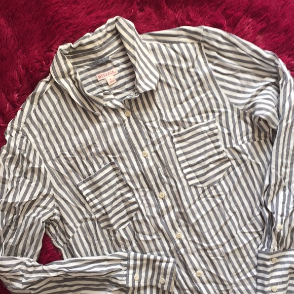 Merona vertical stripes button down top - Picture 2 of 10